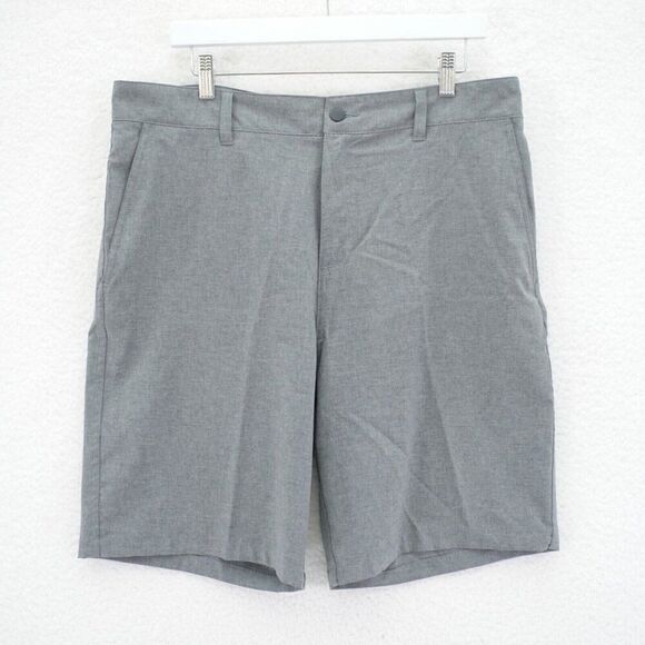 Panama Jack Gray Bathing Suit Material Chino Shorts High Rise 36 / 9 Mesh Pocket - Picture 1 of 7